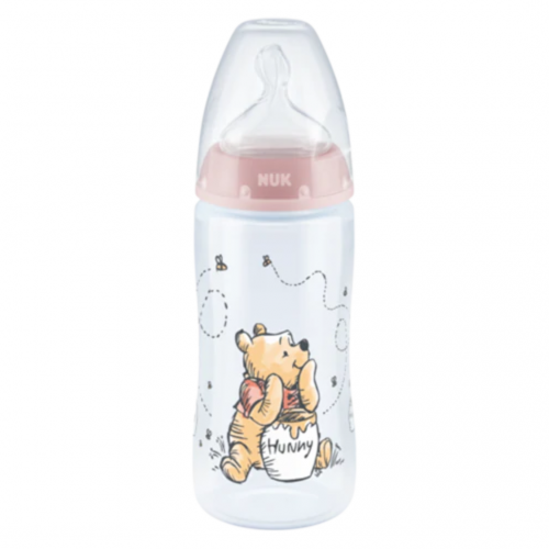 Nuk Disney Winnie The Pooh First Choice Plus Μπιμπερό 0-6 Μηνών με Δείκτη Ελέγχου Θερμοκρασίας 300ml (10.741.035)